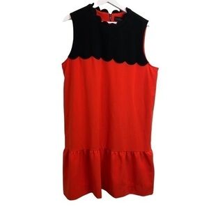 Victoria Beckham For Target Red Black Shift Dress